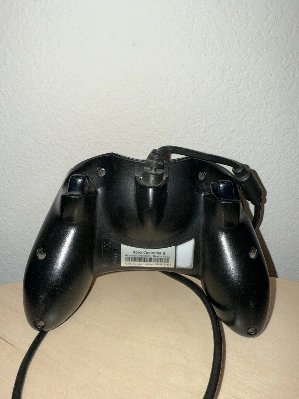 Original Microsoft Xbox Black Controller Wired TESTED WORKS- Detatchable